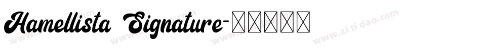 Hamellista Signature字体转换